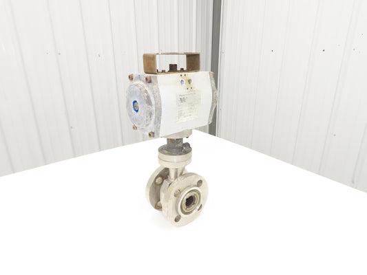 Warren Controls 1.5" CW-12MW  Ball Valve Flanged w/Pneumatic Actuator