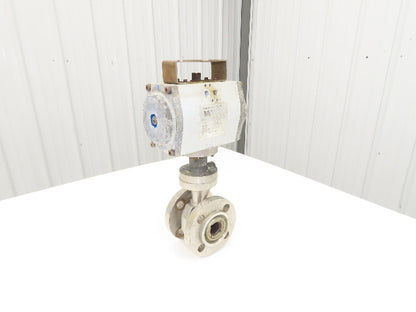Warren Controls 1.5" CW-12MW  Ball Valve Flanged w/Pneumatic Actuator