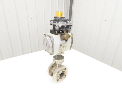 Warren Controls 1.5" CW-12MW  Ball Valve Flanged w/Pneumatic Actuator