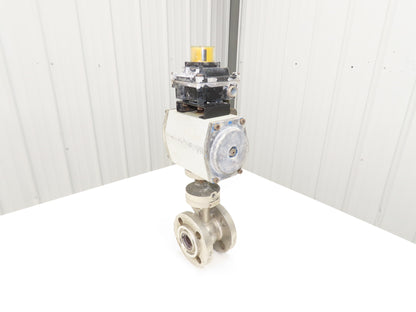 Warren Controls 1.5" CW-12MW  Ball Valve Flanged w/Pneumatic Actuator