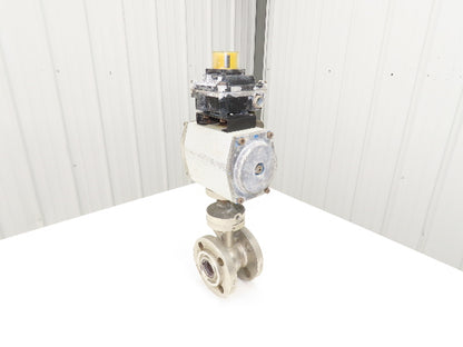Warren Controls 1.5" CW-12MW  Ball Valve Flanged w/Pneumatic Actuator