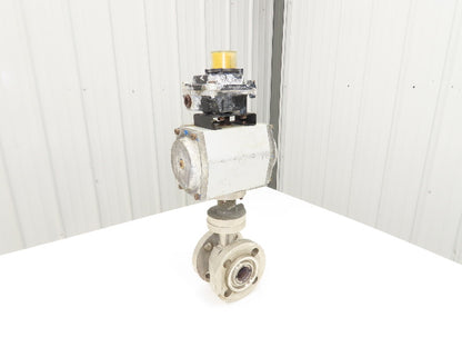 Warren Controls 1.5" CW-12MW  Ball Valve Flanged w/Pneumatic Actuator