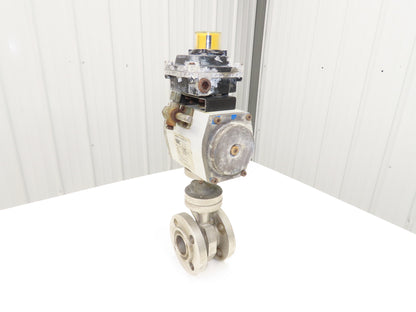 Warren Controls 1.5" CW-12MW  Ball Valve Flanged w/Pneumatic Actuator