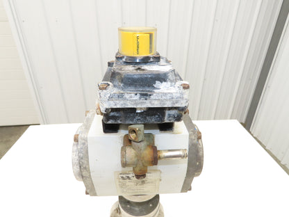 Warren Controls 1.5" CW-12MW  Ball Valve Flanged w/Pneumatic Actuator