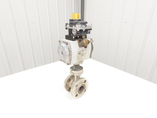 Warren Controls 1.5" CW-12MW  Ball Valve Flanged w/Pneumatic Actuator
