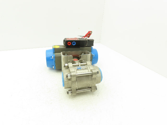 Marwin UT-2.5-SR-05 Pneumatic Actuator 1.5"NPT Stainless Ball Valve 8733FTRS-15A