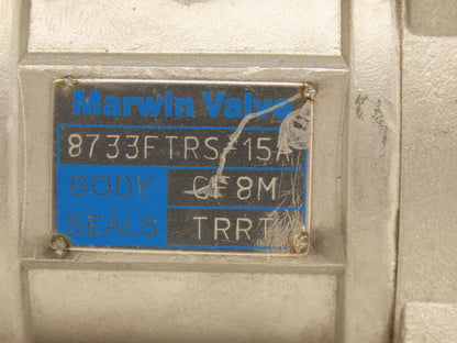 Marwin UT-2.5-SR-05 Pneumatic Actuator 1.5"NPT Stainless Ball Valve 8733FTRS-15A