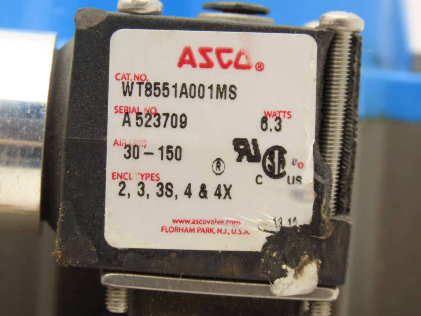 Marwin UT-2.5-SR-05 Pneumatic Actuator 1.5"NPT Stainless Ball Valve 8733FTRS-15A