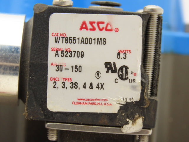 Marwin UT-2.5-SR-05 Pneumatic Actuator 1.5"NPT Stainless Ball Valve 8733FTRS-15A