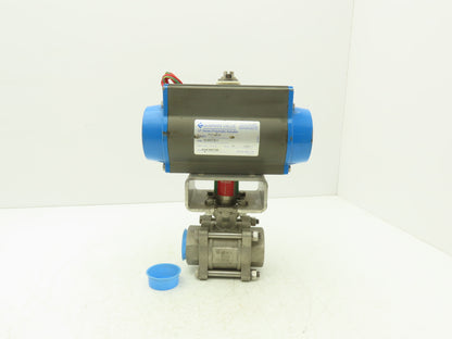 Marwin UT-2.5-SR-05 Pneumatic Actuator 1.5"NPT Stainless Ball Valve 8733FTRS-15A