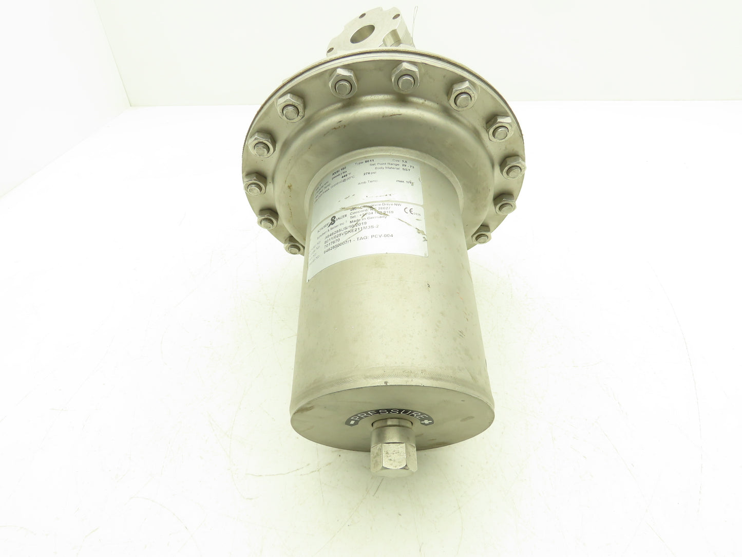 Schubert & Salzer 8011  1" Sliding Gate Valve Pressure Regulator 276 PSI 7017670