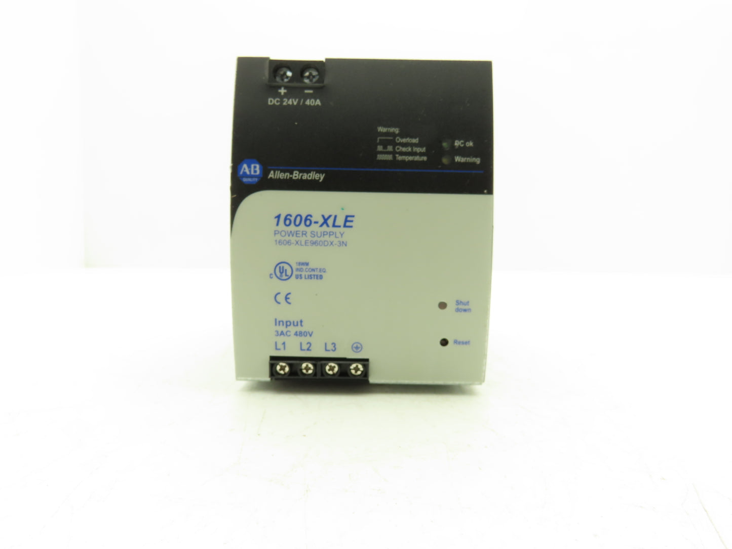 Allen Bradley 1606-XLE Semi Regulated Power Supply 480VAC 3PH Input 24VDC Out