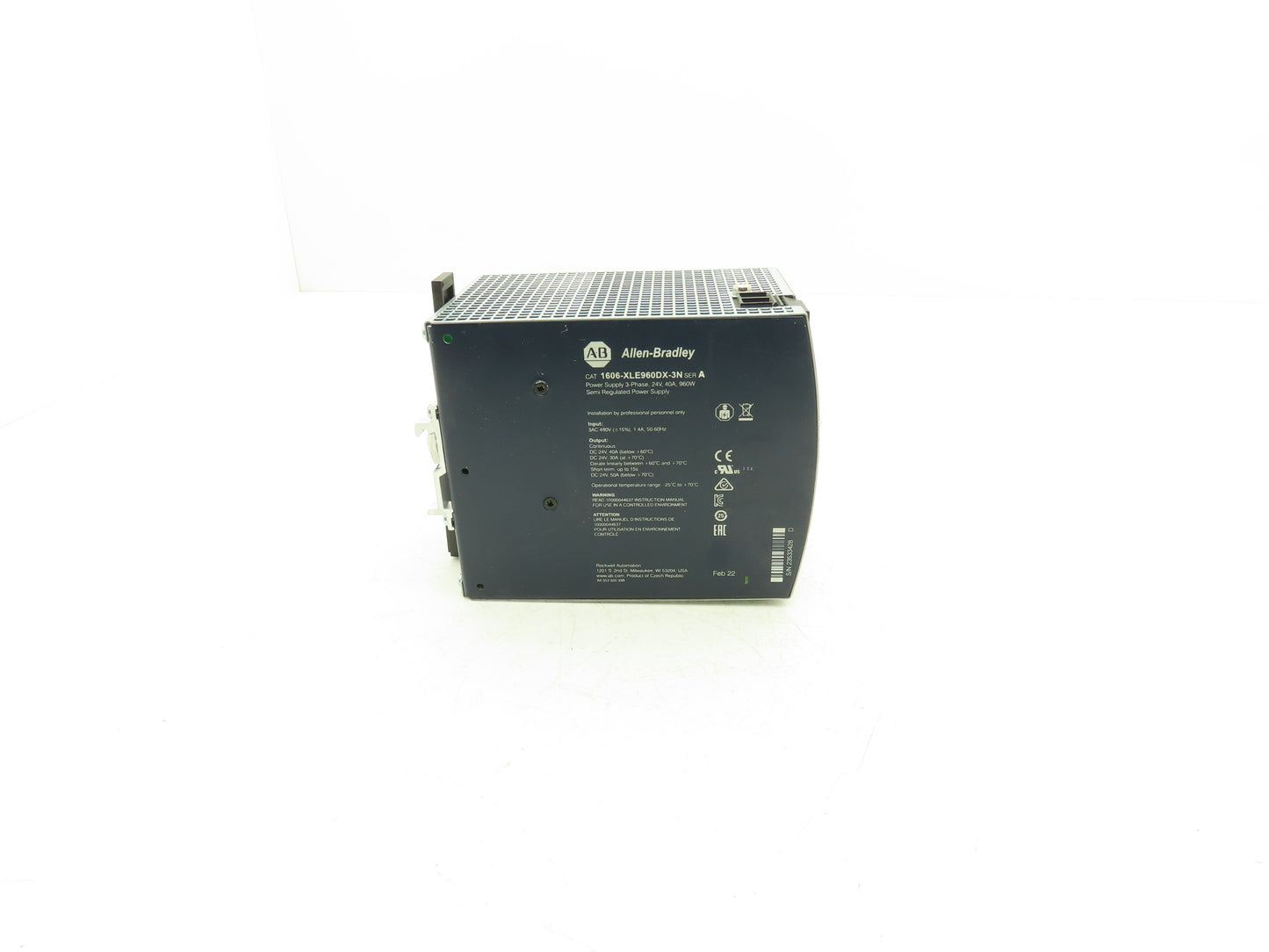 Allen Bradley 1606-XLE Semi Regulated Power Supply 480VAC 3PH Input 24VDC Out