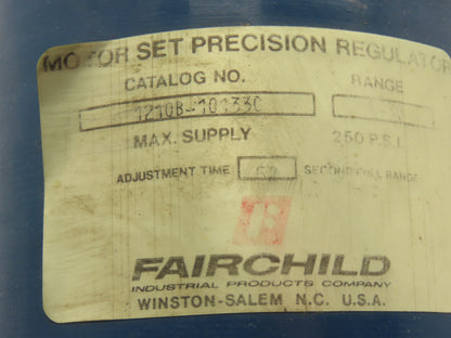 Fairchild 1210B-10133C Motorized Pneumatic Air Regulator 3/8"npt