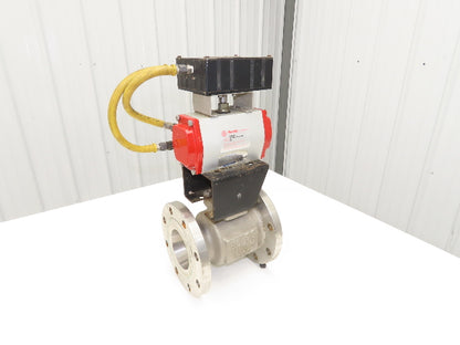 FlowTek 4-150 4" Stainless Ball Valve & Pneumatic Actuator Assembly DAB092
