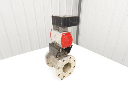 FlowTek 4-150 4" Stainless Ball Valve & Pneumatic Actuator Assembly DAB092