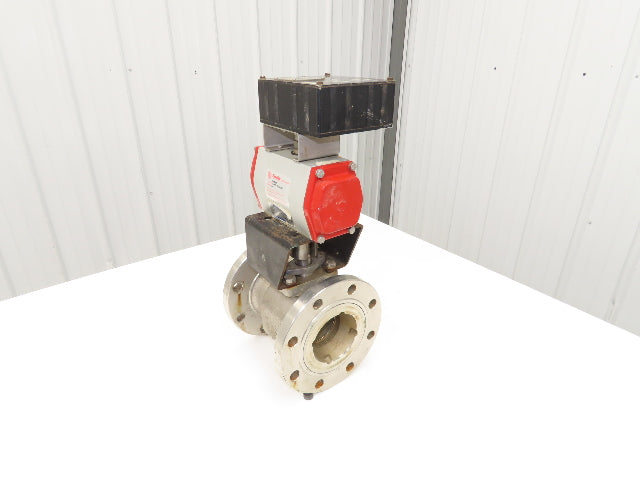 FlowTek 4-150 4" Stainless Ball Valve & Pneumatic Actuator Assembly DAB092