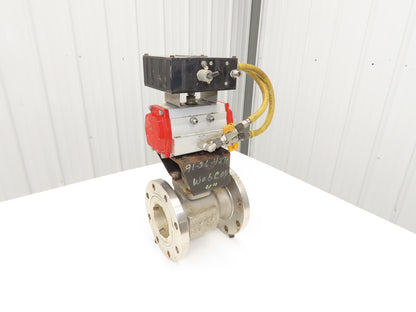 FlowTek 4-150 4" Stainless Ball Valve & Pneumatic Actuator Assembly DAB092