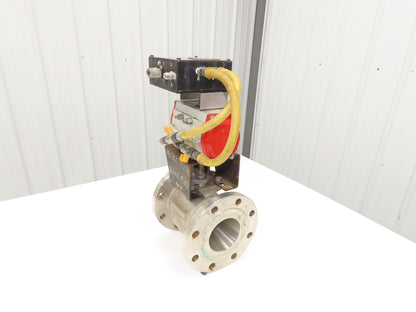 FlowTek 4-150 4" Stainless Ball Valve & Pneumatic Actuator Assembly DAB092
