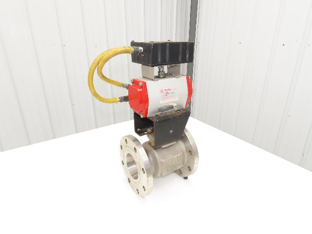FlowTek 4-150 4" Stainless Ball Valve & Pneumatic Actuator Assembly DAB092