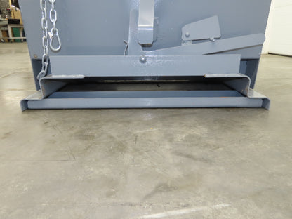 Wright 75555-GRY 3/4 YD Self Dumping Hopper 4000lbs Trash Recycling 10 Gauge Bin