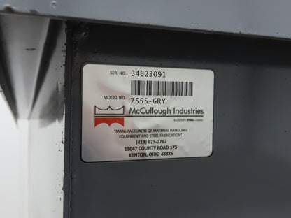 Wright 75555-GRY 3/4 YD Self Dumping Hopper 4000lbs Trash Recycling 10 Gauge Bin