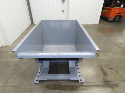 Wright 75555-GRY 3/4 YD Self Dumping Hopper 4000lbs Trash Recycling 10 Gauge Bin