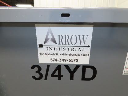 Wright 75555-GRY 3/4 YD Self Dumping Hopper 4000lbs Trash Recycling 10 Gauge Bin
