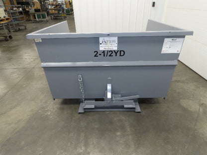 Wright 26099-GRY 2-1/2 YD Self Dumping Hopper 4000lbs Trash Recycle 10 Gauge Bin