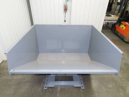 Wright 26099-GRY 2-1/2 YD Self Dumping Hopper 4000lbs Trash Recycle 10 Gauge Bin