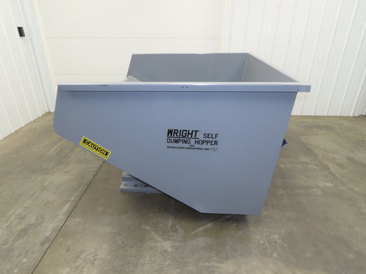 Wright 26099-GRY 2-1/2 YD Self Dumping Hopper 4000lbs Trash Recycle 10 Gauge Bin