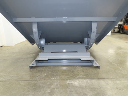Wright 15055-GRY 1-1/2 YD Self Dumping Hopper 4000lbs Trash Recycle 10 Gauge Bin