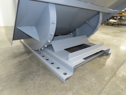 Wright 15055-GRY 1-1/2 YD Self Dumping Hopper 4000lbs Trash Recycle 10 Gauge Bin