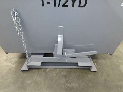 Wright 15055-GRY 1-1/2 YD Self Dumping Hopper 4000lbs Trash Recycle 10 Gauge Bin