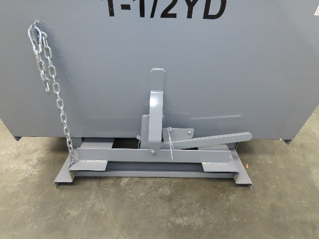 Wright 15055-GRY 1-1/2 YD Self Dumping Hopper 4000lbs Trash Recycle 10 Gauge Bin