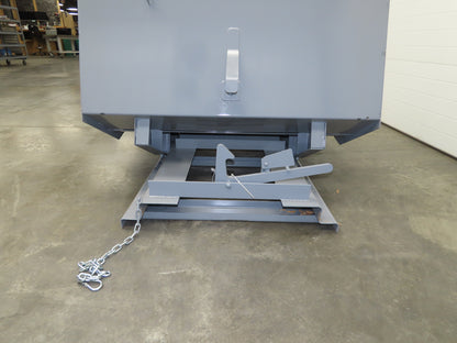 Wright 15055-GRY 1-1/2 YD Self Dumping Hopper 4000lbs Trash Recycle 10 Gauge Bin