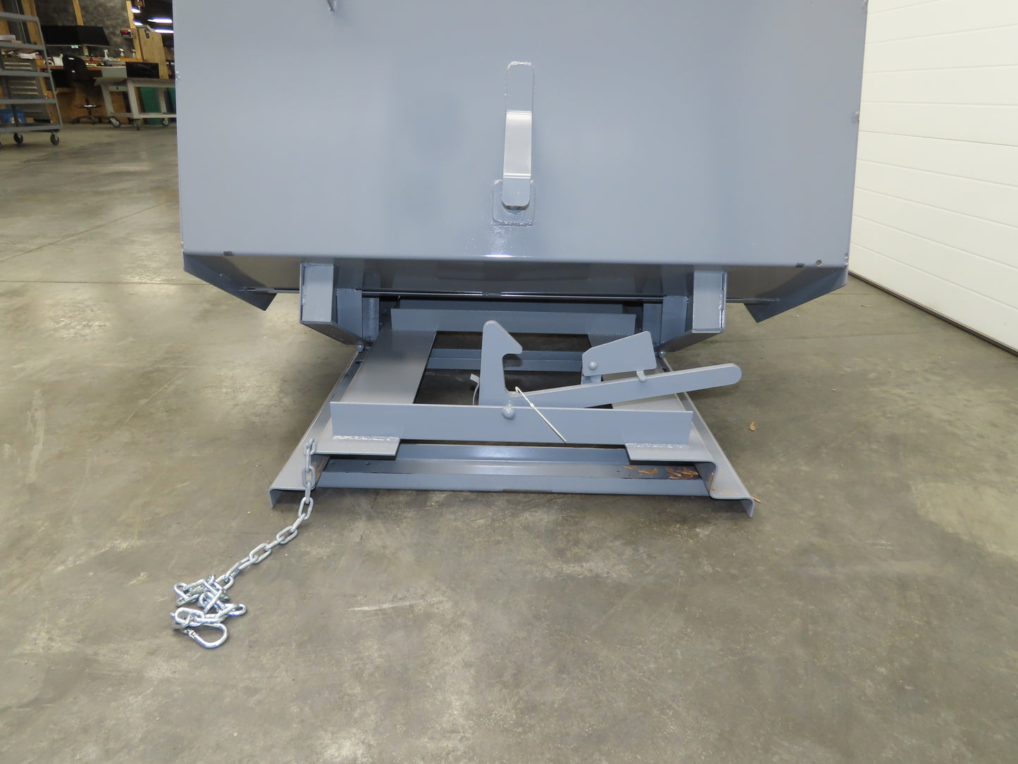 Wright 15055-GRY 1-1/2 YD Self Dumping Hopper 4000lbs Trash Recycle 10 Gauge Bin