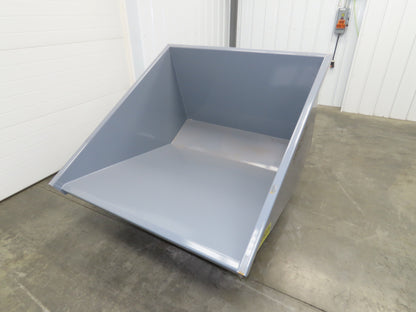 Wright 15055-GRY 1-1/2 YD Self Dumping Hopper 4000lbs Trash Recycle 10 Gauge Bin