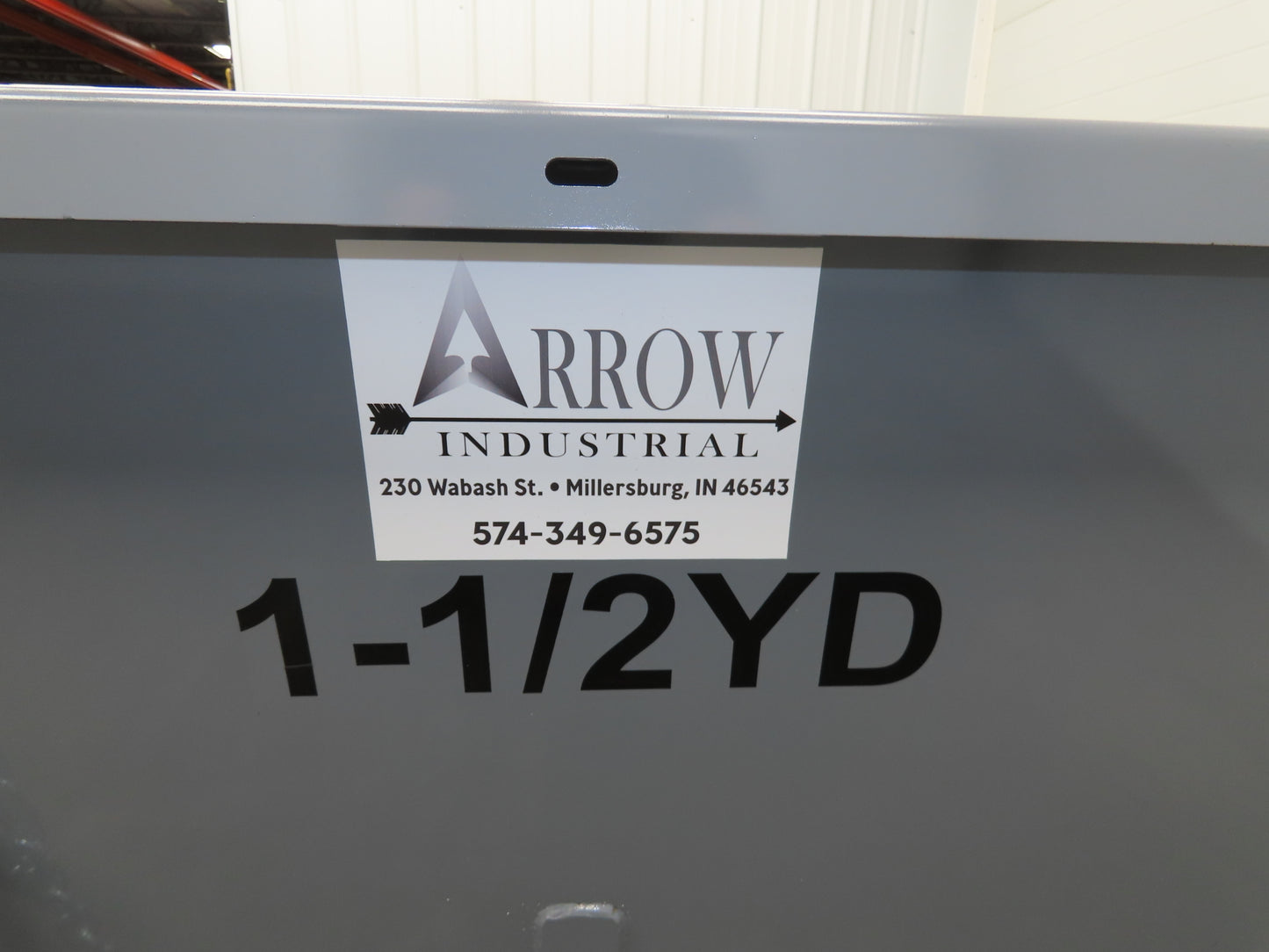 Wright 15055-GRY 1-1/2 YD Self Dumping Hopper 4000lbs Trash Recycle 10 Gauge Bin