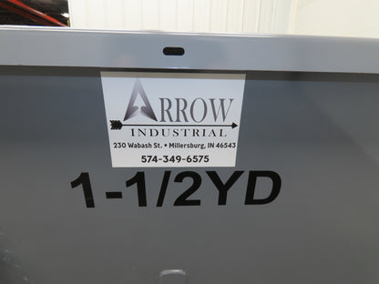 Wright 15055-GRY 1-1/2 YD Self Dumping Hopper 4000lbs Trash Recycle 10 Gauge Bin
