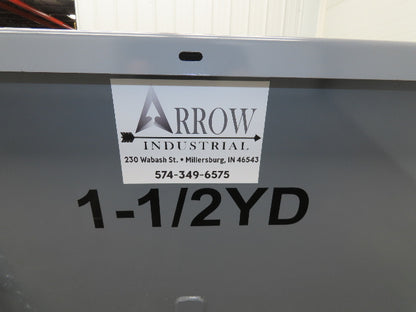 Wright 15055-GRY 1-1/2 YD Self Dumping Hopper 4000lbs Trash Recycle 10 Gauge Bin