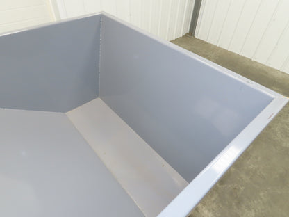 Wright 15055-GRY 1-1/2 YD Self Dumping Hopper 4000lbs Trash Recycle 10 Gauge Bin