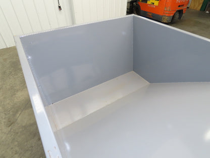 Wright 15055-GRY 1-1/2 YD Self Dumping Hopper 4000lbs Trash Recycle 10 Gauge Bin