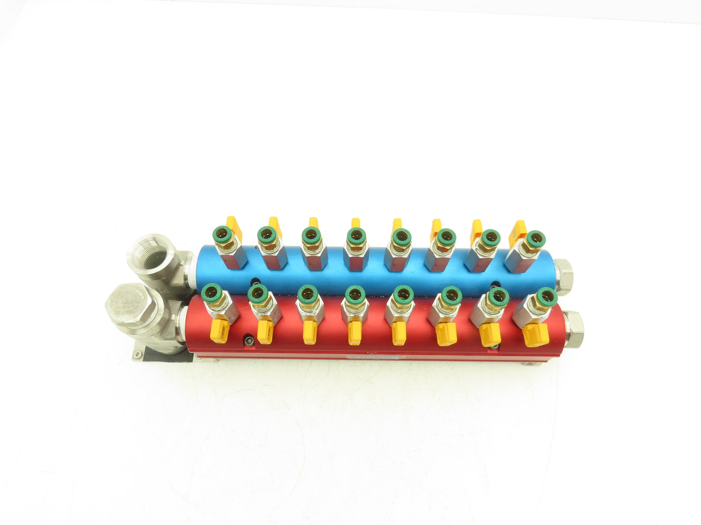 Burger & Brown 8-Station Aluminum Water Cooling Manifold Set Hot & Cold 16 Ports