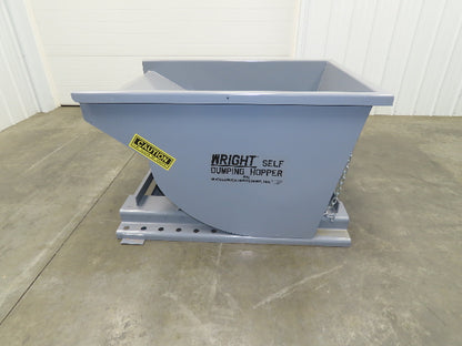 Wright 5055-GRY 1/2 YD Self Dumping Hopper 4000lbs Trash Recycle 10 Gauge Bin