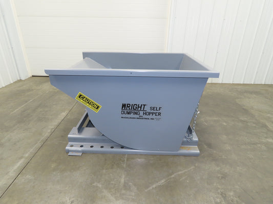 Wright 5055-GRY 1/2 YD Self Dumping Hopper 4000lbs Trash Recycle 10 Gauge Bin