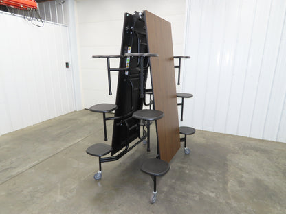 Uline H-9855MAP Mobile Cafeteria Table 12' L 30" W Rectangular 12 Stool Lunch