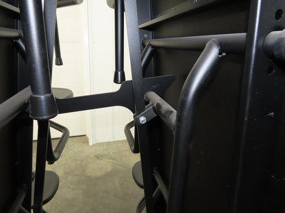 Uline H-9855MAP Mobile Cafeteria Table 12' L 30" W Rectangular 12 Stool Lunch