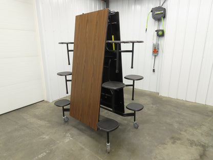 Uline H-9855MAP Mobile Cafeteria Table 12' L 30" W Rectangular 12 Stool Lunch