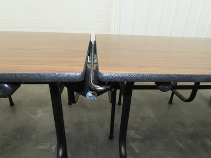 Uline H-9855MAP Mobile Cafeteria Table 12' L 30" W Rectangular 12 Stool Lunch